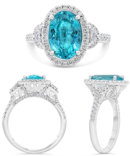 Anello grande ct - 4,18, diamante